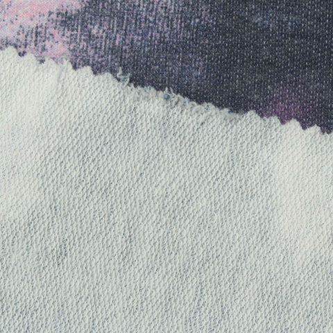 Pink Abstract French Terry, Poly-Cotton, 202 gsm