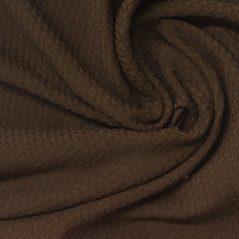 Dark Brown Textured Jacquard, Modal-Cotton