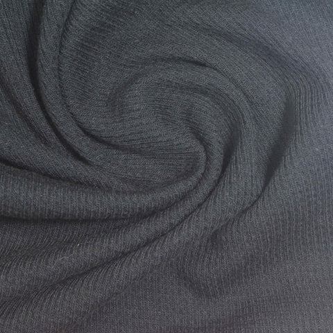 Black Waffle Knit, Poly-Cotton