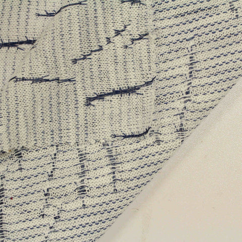Beige Horizontal-Line Jacquard, Poly-Cotton