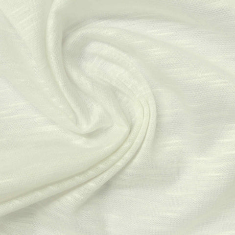Slub Polyester Viscose Jersey Knit Fabric, 140 gsm, 160 cm — Beige