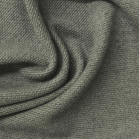 Grey Heathered-Marl Rib Knit, Poly-Cotton, 265 gsm