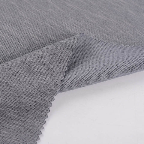 Grey Marl French Terry, Polyester, 160 gsm