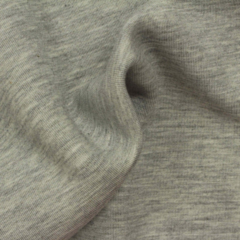 Heather Grey Marl Knit, Poly-Viscose, 429 gsm