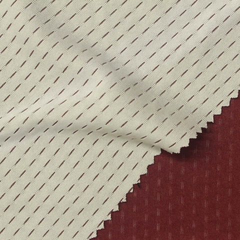 Red Dashes Birdseye Knit, Polyester