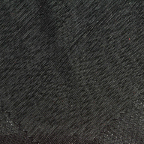 Dark Grey Marl Rib Knit, Viscose, 134 gsm
