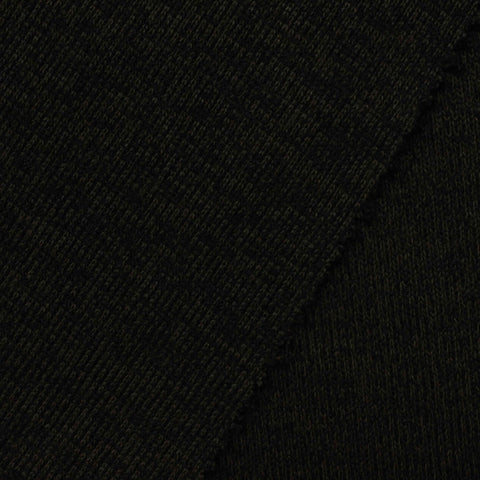 Black Ribbed Rib Knit, Polyester