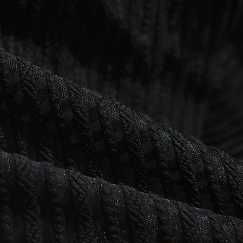 Black Tone-on-Tone Jacquard, Polyester, 220 gsm, 160 cm