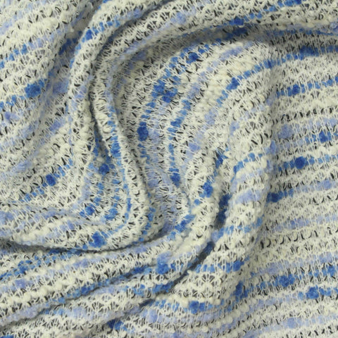 White Marl Chunky Knit, Poly-Cotton, 230 gsm