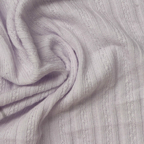 Grey Tone-on-Tone Rib Knit, Cotton-Poly