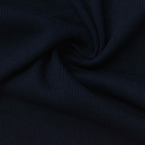 Dark Navy Rib Knit, Cotton