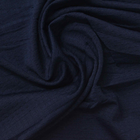 Navy Textured Waffle Knit, Polyester