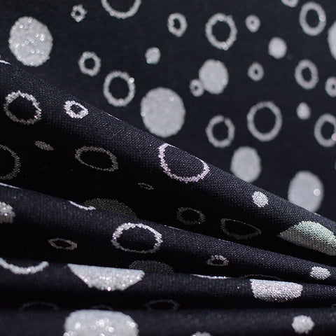Silver Dots Jacquard, Poly-Viscose