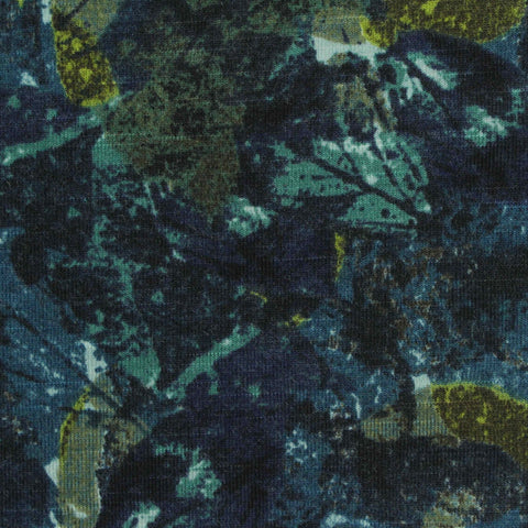 Blue Abstract Jersey Knit, Polyester, 200 gsm