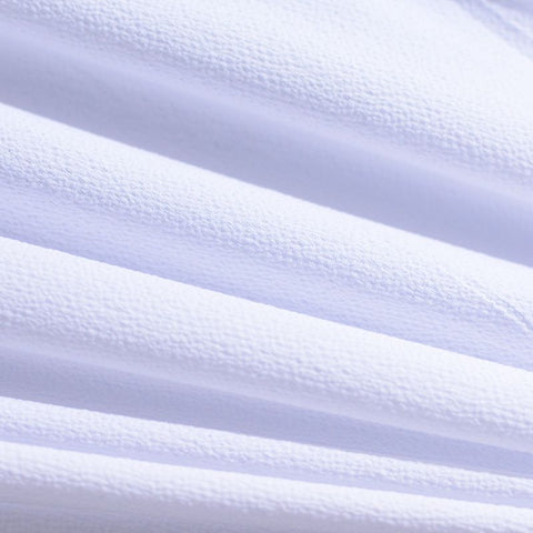 Polyester Stretch Chiffon Fabric, 120 gsm, 147 cm — White