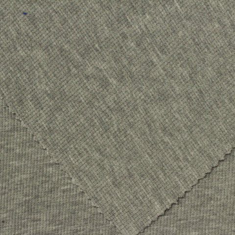 Heather Grey Marl Rib Knit, Polyester, 300 gsm