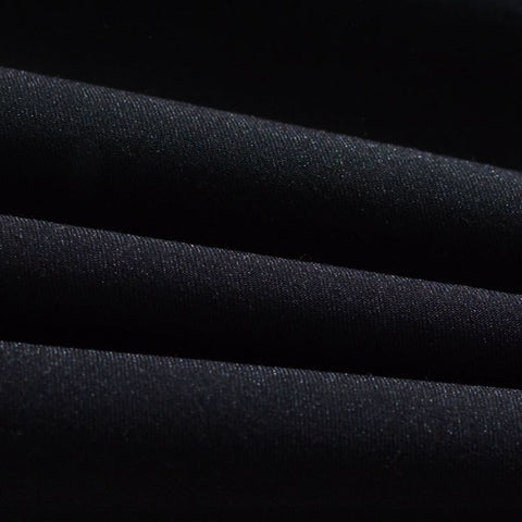 Polyester Viscose Stretch Woven Fabric, 210 gsm — Black