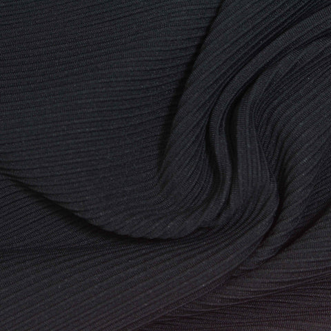 Nylon Stretch Knit Fabric, 250 gsm, 155 cm — Black