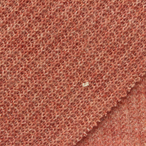 Terracotta Marl Pointelle Knit, Polyester