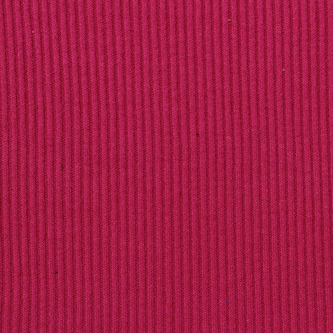 Magenta Rib Knit, Viscose-Poly
