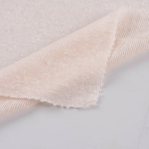 Light Grey Marl Jersey Knit, Linen, 120 gsm