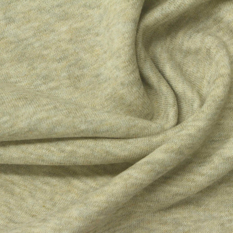 Beige Marl French Terry, Cotton-Poly