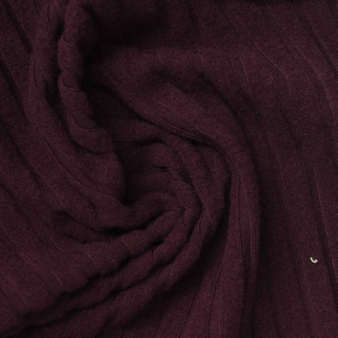 Brushed Polyester Viscose Stretch Rib Knit Fabric, 270 gsm, 140 cm — Purple