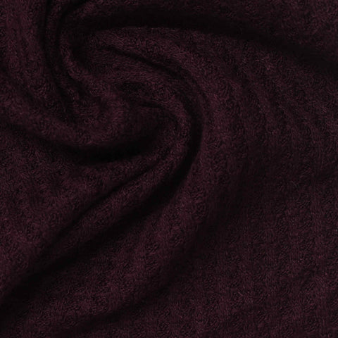Viscose Polyester Stretch Waffle Knit Fabric, 220 gsm, 180 cm — Purple