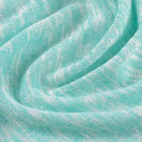 Light Blue Marl Jersey Knit, Viscose-Poly, 166 gsm