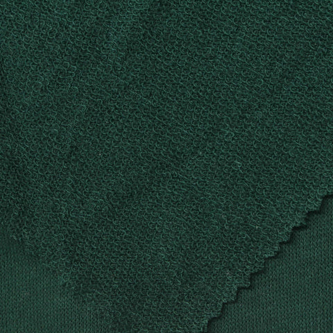 Polyester Cotton French Terry Fabric, 215 gsm, 177 cm — Green