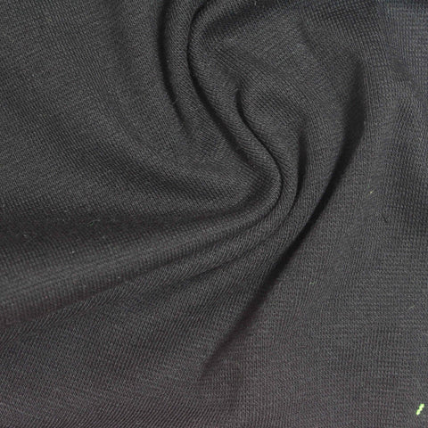 Charcoal Rib Knit, Cotton-Poly