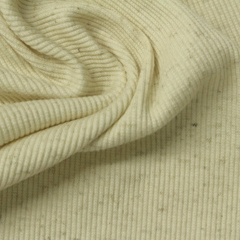 Light Beige Marl Rib Knit, Polyester, 280 gsm