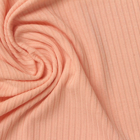 Peach Rib Knit, Viscose