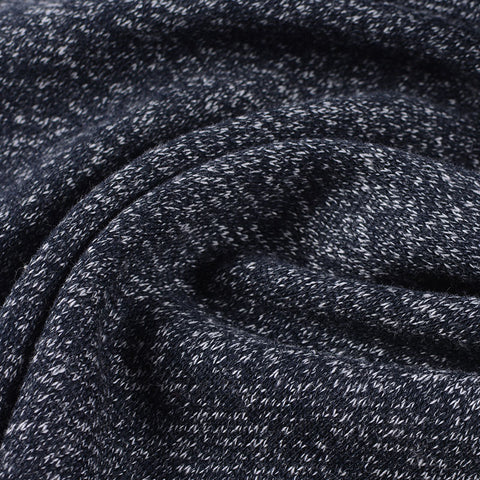 Dark Blue Marl Knit, Poly-Viscose, 260 gsm