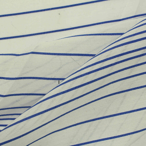 Blue Horizontal-Stripe Jacquard, Poly-Nylon