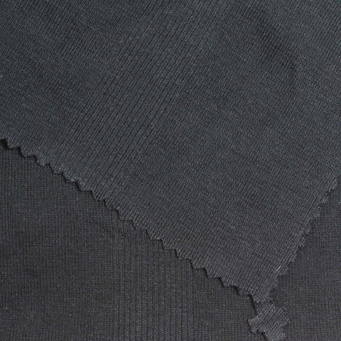 Charcoal Stripe Rib Knit, Spandex