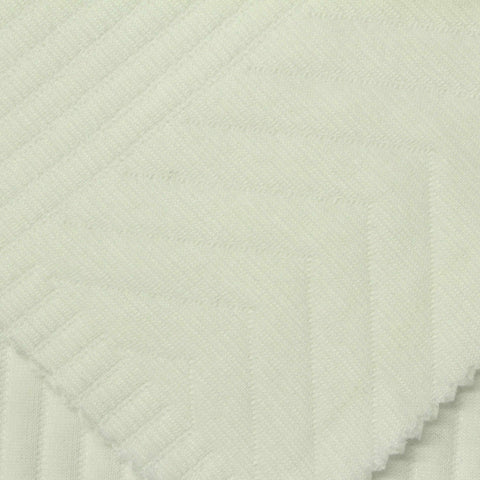 White Geometric-Line Jacquard, Polyester