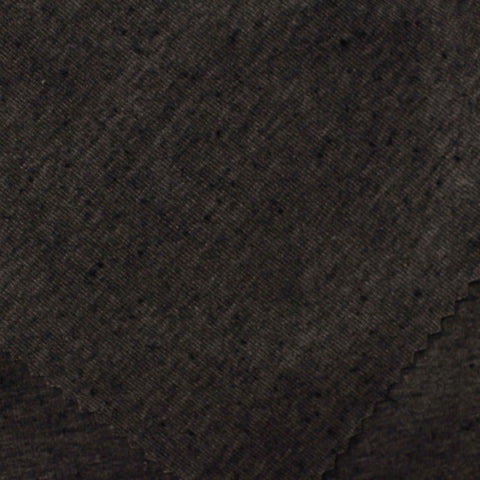 Dark Grey Marl Rib Knit, Cotton-Poly, 180 gsm