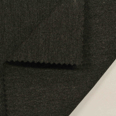 Black Marl Ponte Knit, Viscose-Nylon, 380 gsm