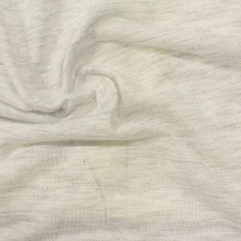 Light Grey Marl Jersey Knit, Poly-Cotton, 129 gsm