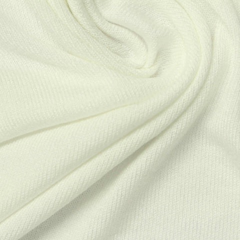 Viscose Stretch Jersey Knit Fabric, 220 gsm, 146 cm — White
