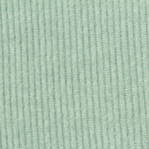 Brushed Polyester Viscose Stretch Rib Knit Fabric, 210 gsm, 160 cm — Green