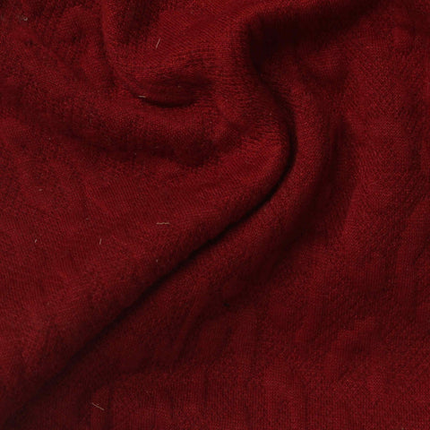 Deep Red Tone-on-Tone Jacquard, Polyester