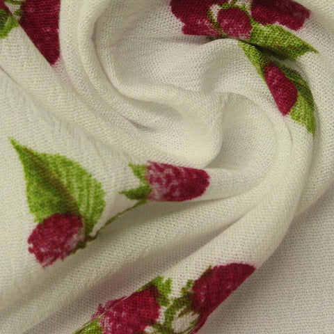 Red Leaves Crepe, Viscose