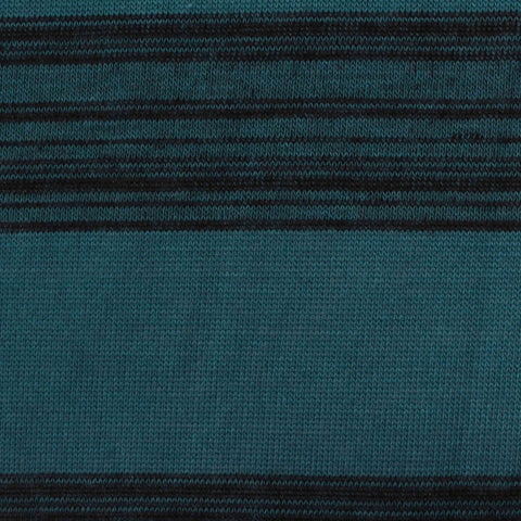 Black Horizontal-Stripe Knit, Poly-Viscose, 171 gsm