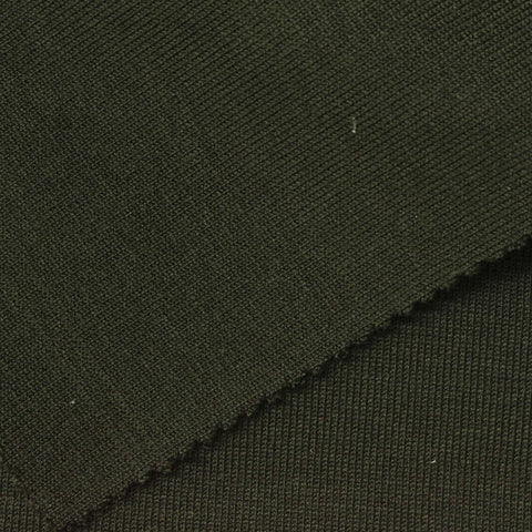 Polyester Stretch Rib Knit Fabric, 450 gsm, 110 cm — Green