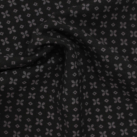 Grey Geometric Woven, Poly-Viscose