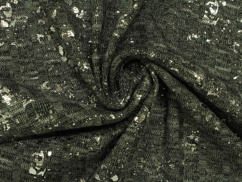 Viscose Polyester Stretch Rib Knit Fabric, 190 gsm, 150 cm — Khaki
