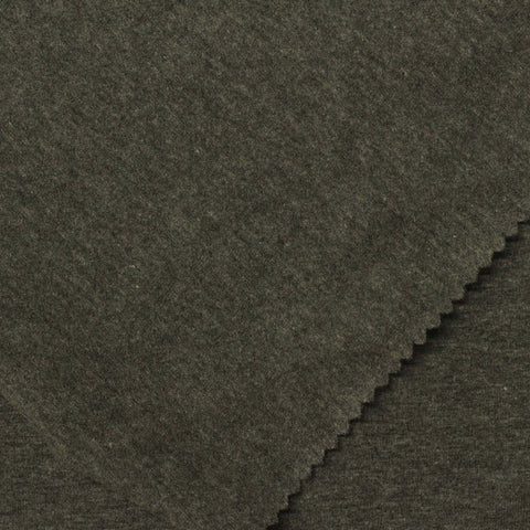 Dark Green Marl Jersey Knit, Cotton-Modal