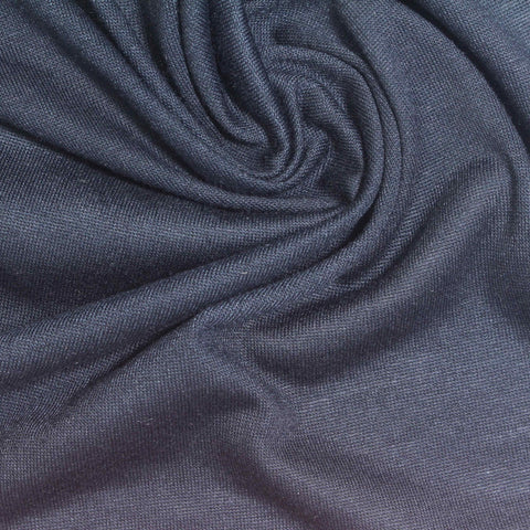 Dark Blue Marl Jersey Knit, Poly-Viscose, 140 gsm